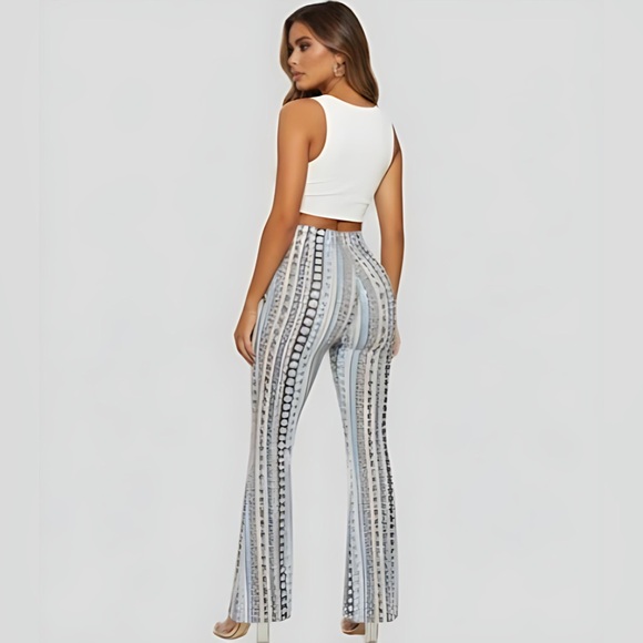 Boho High Waist Flare Leg Pant - Picture 2 of 8